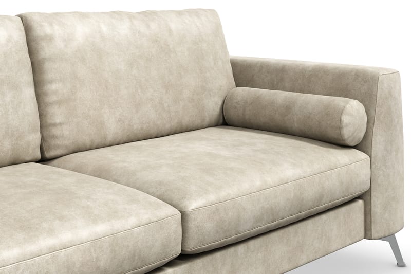 Ocean Lyx 3-seter Sofa - Beige/Lær - Skinnsofaer - 2 seter sofa