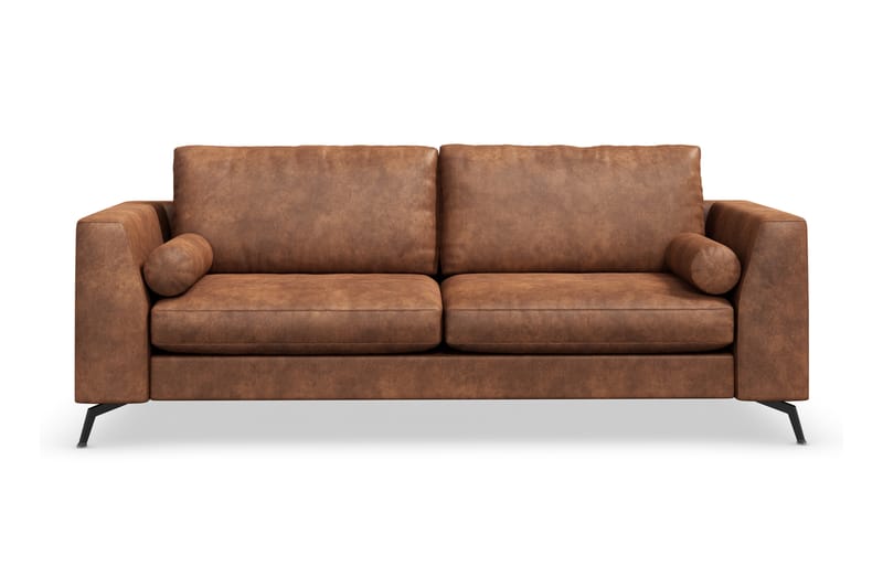 Ocean Lyx 3-seter Sofa - Brun/Lær - Skinnsofaer - 2 seter sofa