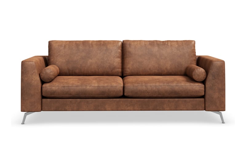 Ocean Lyx 3-seter Sofa - Brun/Lær - Møbler - Sofaer - Skinnsofaer