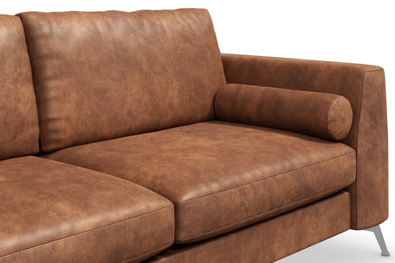 Ocean Lyx 3-seter Sofa - Brun/Lær - Møbler - Sofaer - Skinnsofaer