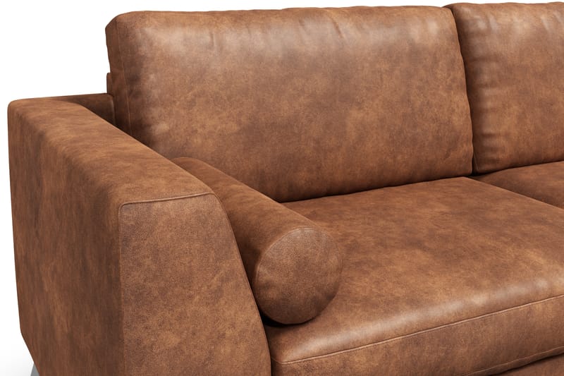 Ocean Lyx 3-seter Sofa - Brun/Lær - Møbler - Sofaer - Skinnsofaer