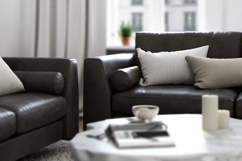 Ocean Lyx 3-seter Sofa i Kunstlær - Svart - Møbler - Sofaer - 2 seter sofa