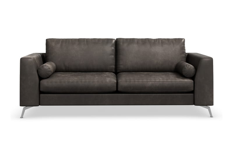 Ocean Lyx 3-seter Sofa - Svart/Lær - Skinnsofaer - 2 seter sofa