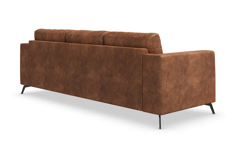 Ocean Lyx 3-seters Sofa i Kunstlær - Brun - Møbler - Sofaer - Sofa 3 seter