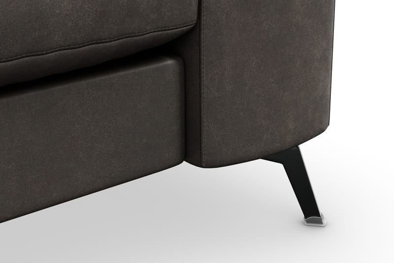 Ocean Lyx 3-seters Sofa i Kunstlær - Mørk grå - Møbler - Sofaer - Skinnsofaer