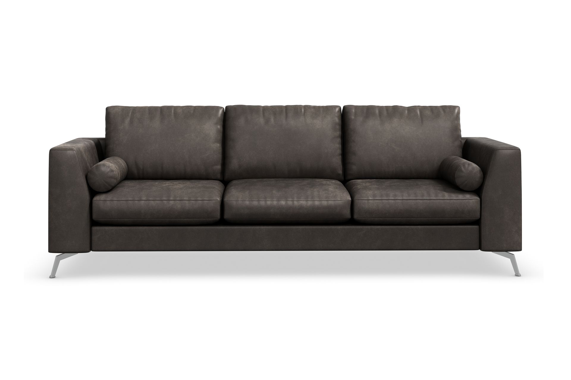 Ocean Lyx 3-seters Sofa i Kunstlær - Mørk grå - Møbler - Sofaer - Skinnsofaer