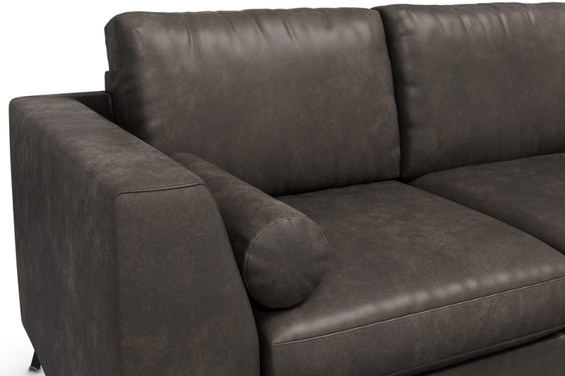 Ocean Lyx 3-seters Sofa i Kunstlær - Mørk grå - Møbler - Sofaer - Sofa 3 seter