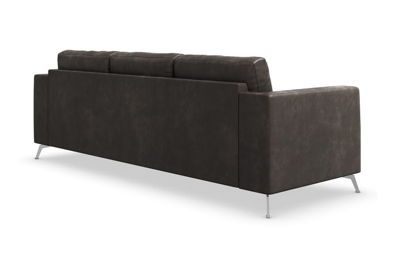 Ocean Lyx 3-seters Sofa i Kunstlær - Mørk grå - Møbler - Sofaer - Sofa 3 seter