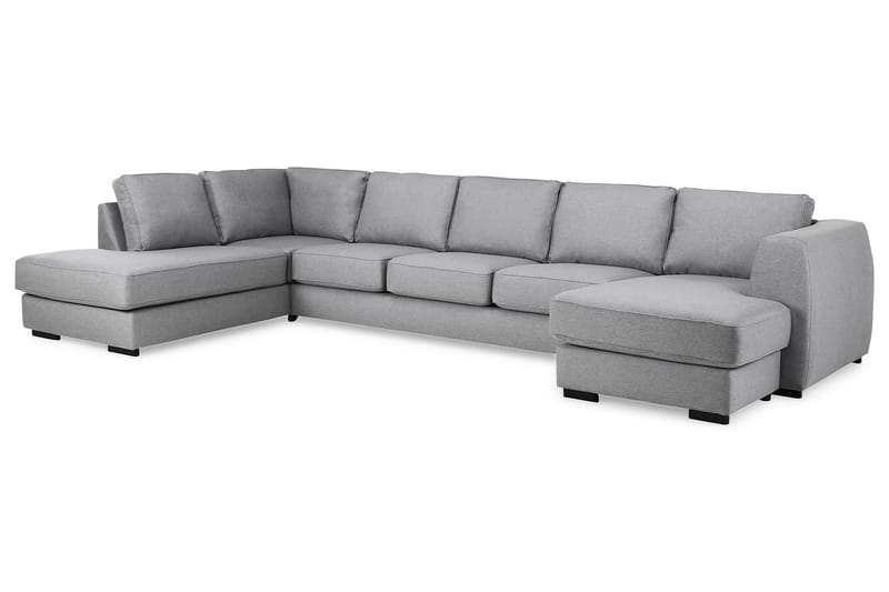 Optus U-sofa Large med Divan Høyre - Lysegrå - U-sofa