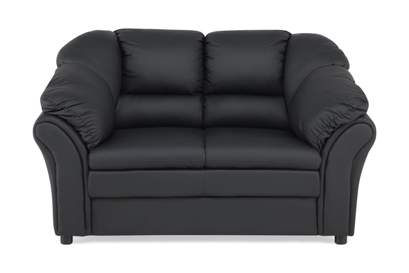 Salvador 2-seter Sofa Kunstlær - Svart/Kunstlær - Skinnsofaer - 2 seter sofa