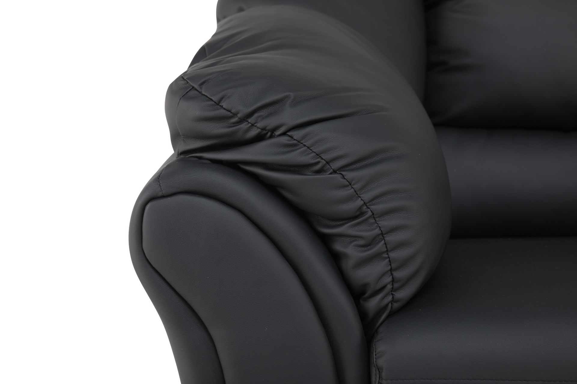 Salvador 3-seter Sofa Kunstlær - Svart/Kunstlær - Møbler - Sofaer - Skinnsofaer
