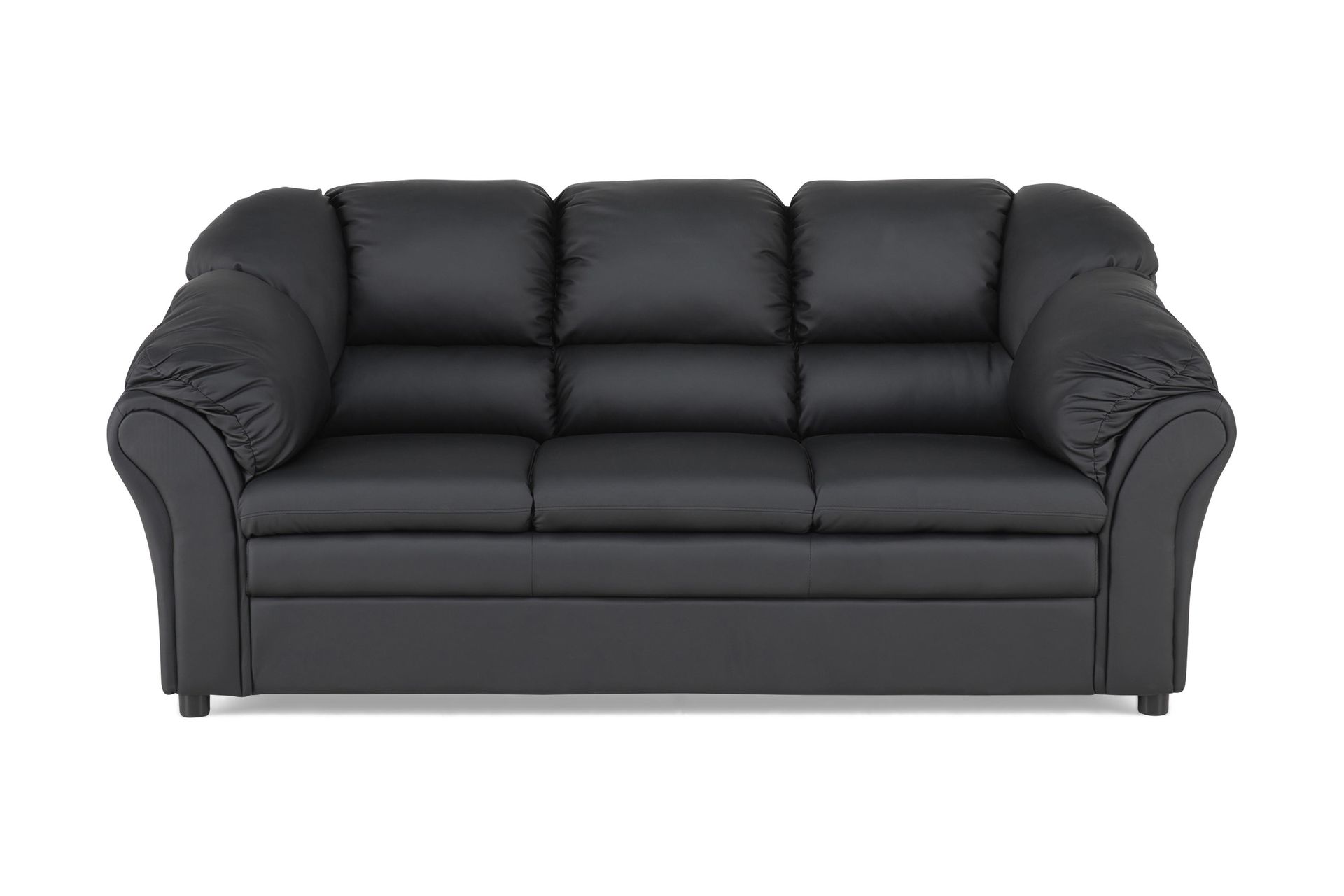 Salvador 3-seter Sofa Kunstlær - Svart/Kunstlær - Møbler - Sofaer - Skinnsofaer
