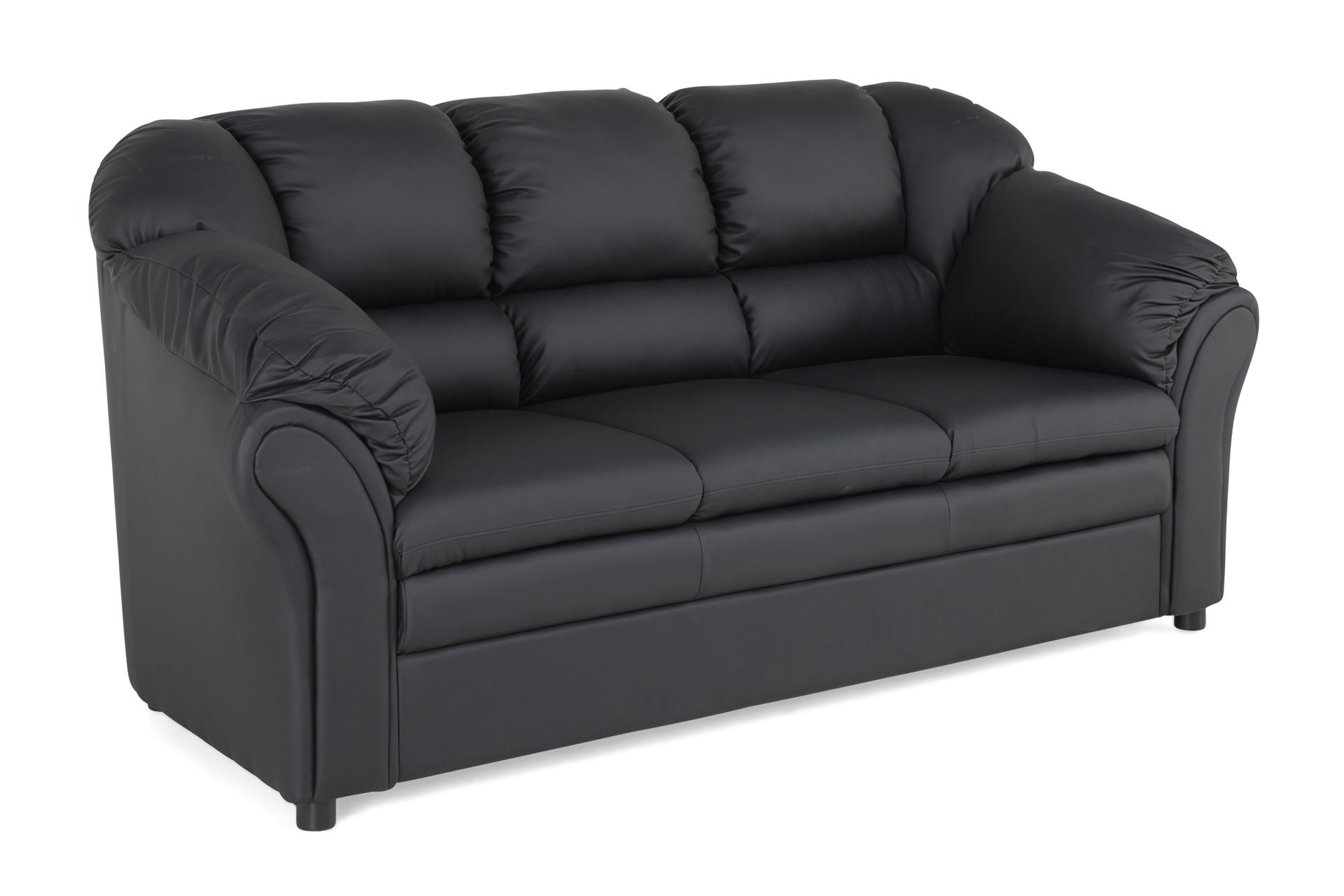Salvador 3-seter Sofa Kunstlær - Svart/Kunstlær - Møbler - Sofaer - Skinnsofaer