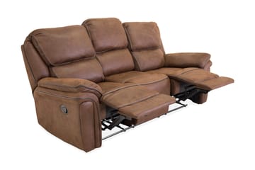 Saranda 3-seters Sofa - Brun - Møbler - Sofaer - Reclinersofaer - 3 seters kinosofa & reclinersofa