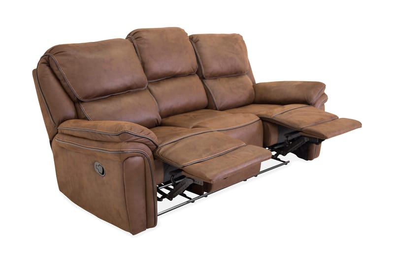 Saranda 3-seters Sofa - Brun - Møbler - Sofaer - Reclinersofaer - 3 seters kinosofa & reclinersofa