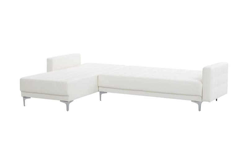 Toomey Hjørnesofa Høyre Kunstlær - Hvit - Møbler - Sofaer - Skinnsofaer