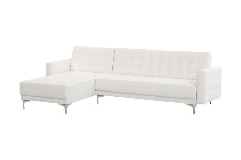 Toomey Hjørnesofa Høyre Kunstlær - Hvit - Møbler - Sofaer - Skinnsofaer