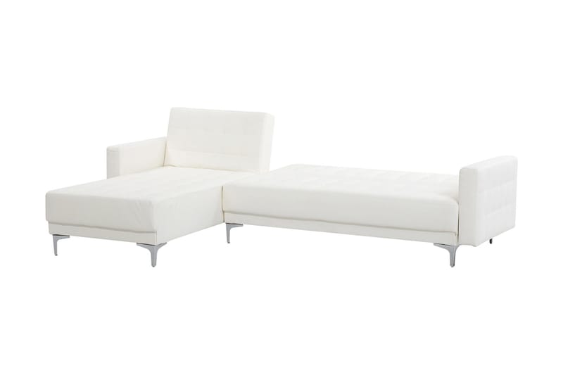 Toomey Hjørnesofa Høyre Kunstlær - Hvit - Møbler - Sofaer - Skinnsofaer