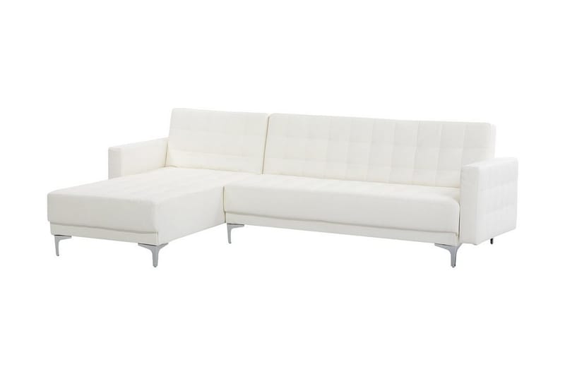 Toomey Hjørnesofa Høyre Kunstlær - Hvit - Møbler - Sofaer - Skinnsofaer