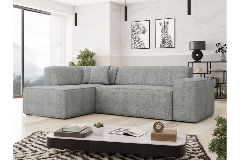 Slucajno Sofa Med Sjeselong 4-Seter - Grå - Møbler - Sofaer - Sofa med sjeselong