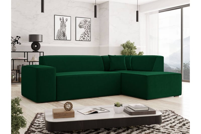 Slucajno Sofa Med Sjeselong 4-Seter - Grønn - Møbler - Sofaer - Sofa med sjeselong