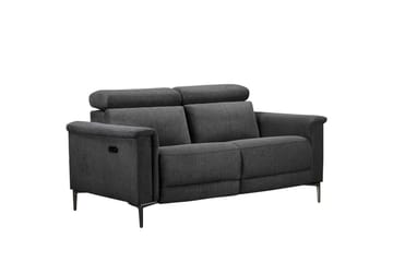 Sofa 2-seter Lund Antrasitt, Belfast-stoff, Elektrisk recliner