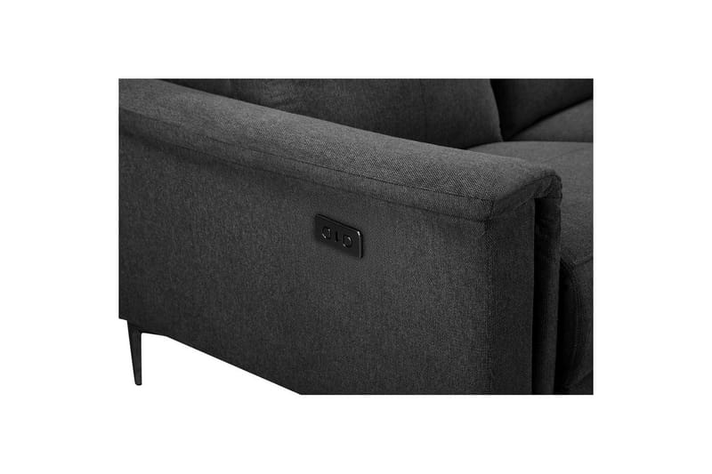 Sofa 2-seter Lund Antrasitt, Belfast-stoff, Elektrisk recliner - Antrasitt, Belfast-stoff, Elektrisk recliner - Møbler - Sofaer - Reclinersofaer