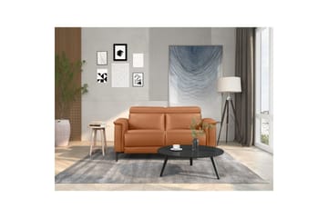 Sofa 2-seter Lund Kognac, Lær/PU, Elektrisk recliner - Kognac, Lær/PU, Elektrisk recliner - Møbler - Sofaer - Skinnsofaer