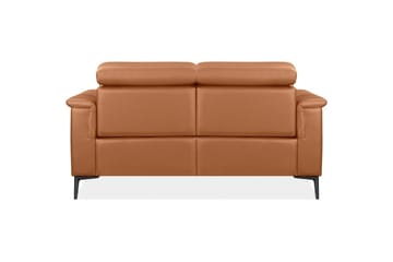 Sofa 2-seter Lund Kognac, Lær/PU, Manuell hvilestol - Kognac, Lær/PU, Manuell hvilestol - Møbler - Sofaer - Skinnsofaer