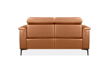 Sofa 2-seter Lund Kognac, PU, Manuell hvilestol - Kognac, PU, Manuell hvilestol - Møbler - Sofaer - Skinnsofaer