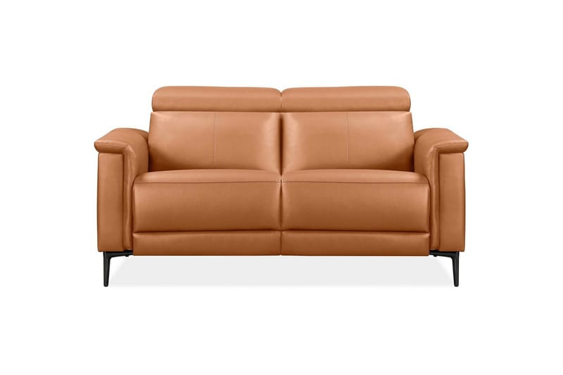 Sofa 2-seter Lund Kognac, PU, Elektrisk recliner - Kognac, PU, Elektrisk recliner - Møbler - Sofaer - Skinnsofaer