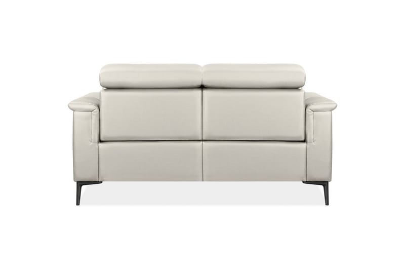 Sofa 2-seter Lund Krem, Lær/PU, Manuell hvilestol - Krem, Lær/PU, Manuell hvilestol - Møbler - Sofaer - Skinnsofaer