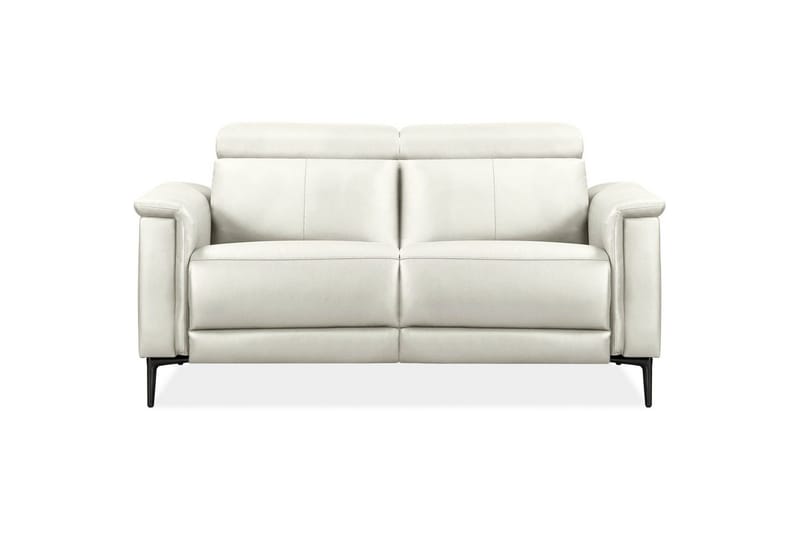 Sofa 2-seter Lund Krem, PU, Manuell hvilestol - Krem, PU, Manuell hvilestol - Møbler - Sofaer - Skinnsofaer