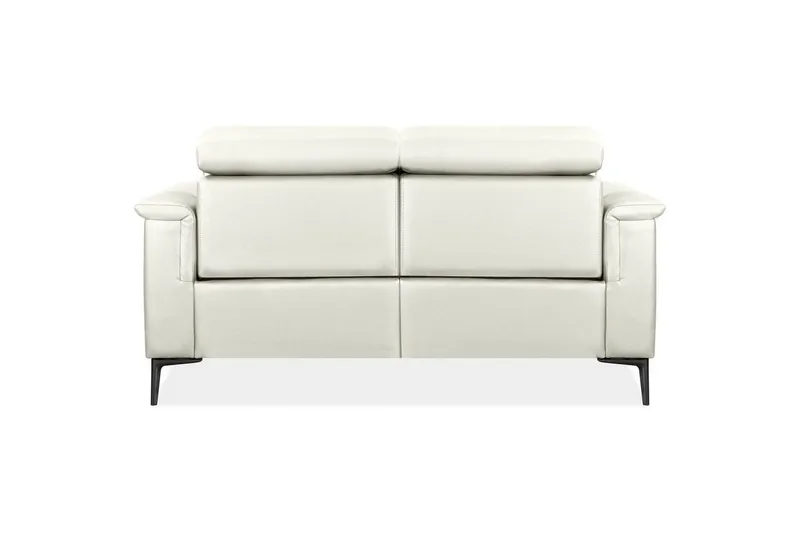 Sofa 2-seter Lund Krem, PU, Manuell hvilestol - Krem, PU, Manuell hvilestol - Møbler - Sofaer - Skinnsofaer