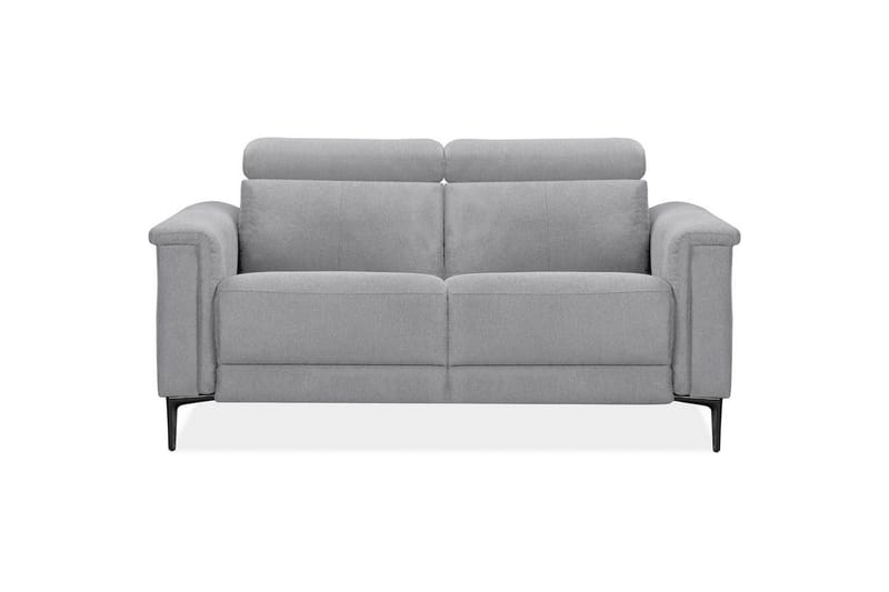 Sofa 2-seter Lund Lys grå, Belfast-stoff, Manuell hvilestol - Lys grå, Belfast-stoff, Manuell hvilestol - Møbler - Sofaer - 2 seter sofa