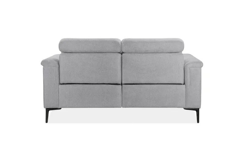 Sofa 2-seter Lund Lys grå, Belfast-stoff, Manuell hvilestol - Lys grå, Belfast-stoff, Manuell hvilestol - Møbler - Sofaer - 2 seter sofa