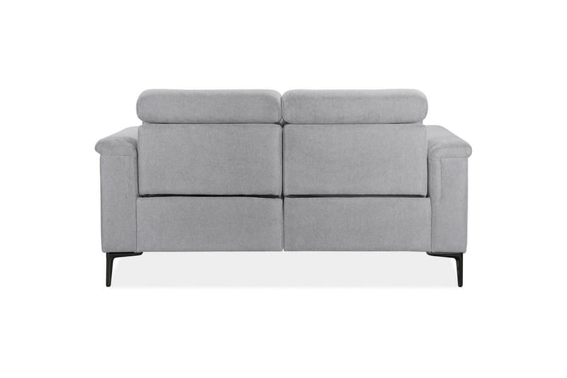 Sofa 2-seter Lund Lys grå, Belfast-stoff, Manuell hvilestol - Lys grå, Belfast-stoff, Manuell hvilestol - Møbler - Sofaer - 2 seter sofa
