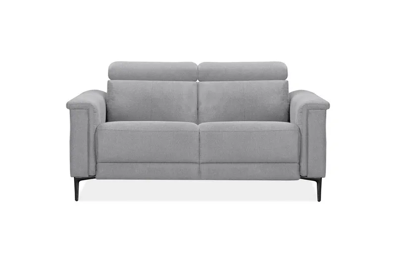 Sofa 2-seter Lund Lys grå, Belfast-stoff, Manuell hvilestol - Lys grå, Belfast-stoff, Manuell hvilestol - Møbler - Sofaer - 2 seter sofa