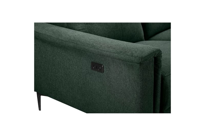 Sofa 2-seter Lund Mørk grønn, Belfast-stoff, Elektrisk recliner - Mørk grønn, Belfast-stoff, Elektrisk recliner - Møbler - Sofaer - Reclinersofaer