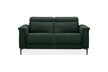 Sofa 2-seter Lund Mørk grønn, Belfast-stoff, Manuell hvilestol - Mørk grønn, Belfast-stoff, Manuell hvilestol - Møbler - Sofaer - Reclinersofaer - 2 seters kinosofa & reclinersofa