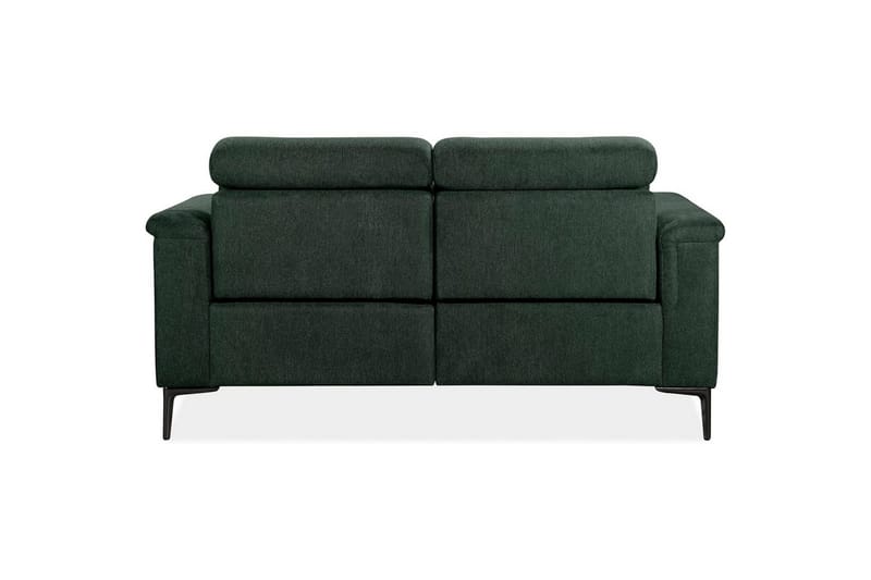 Sofa 2-seter Lund Mørk grønn, Belfast-stoff, Manuell hvilestol - Mørk grønn, Belfast-stoff, Manuell hvilestol - Møbler - Sofaer - Reclinersofaer - 2 seters kinosofa & reclinersofa