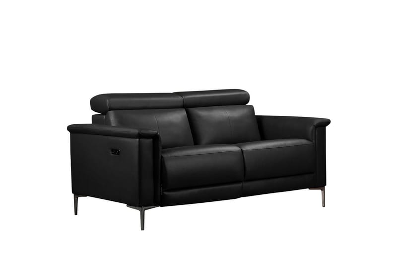 Sofa 2-seter Lund Svart, Lær/PU, Elektrisk recliner - Svart, Lær/PU, Elektrisk recliner - Møbler - Sofaer - Reclinersofaer