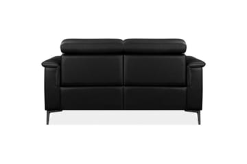 Sofa 2-seter Lund Svart, Lær/PU, Manuell hvilestol - Svart, Lær/PU, Manuell hvilestol - Møbler - Sofaer - Skinnsofaer