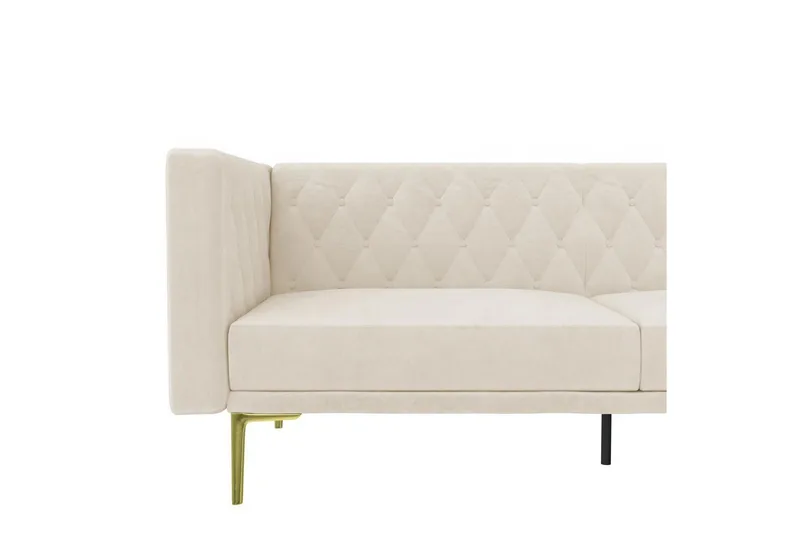 Sofa 2-seter Marseille Elfenben - Elfenben - Møbler - Sofaer - Fløyel sofaer