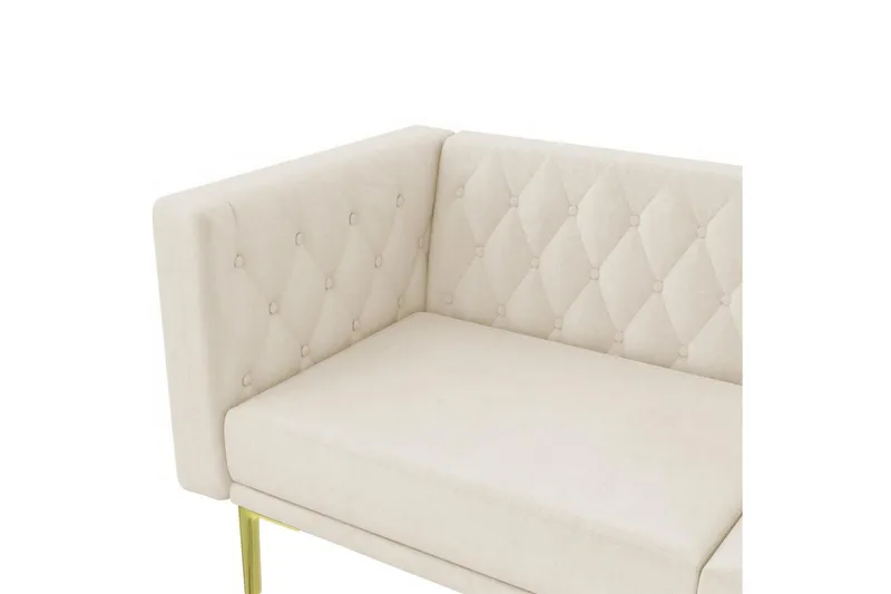 Sofa 2-seter Marseille Elfenben - Elfenben - Møbler - Sofaer - Fløyel sofaer