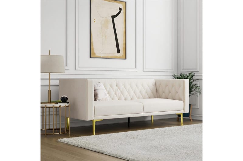 Sofa 2-seter Marseille Elfenben - Elfenben - Møbler - Sofaer - Fløyel sofaer