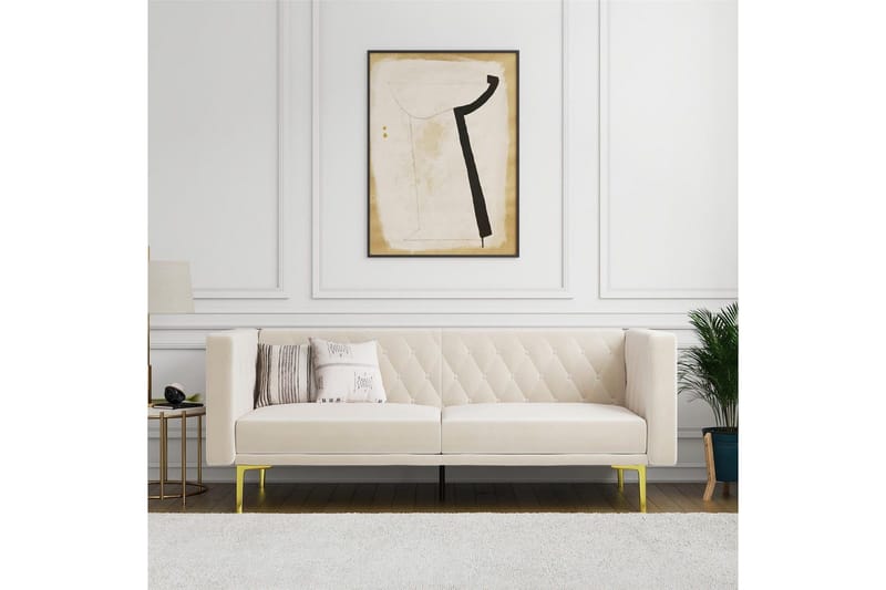 Sofa 2-seter Marseille Elfenben - Elfenben - Møbler - Sofaer - Fløyel sofaer