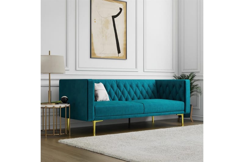 Sofa 2-seter Marseille Smaragdgrønn - Smaragdgrønn - Møbler - Sofaer - Fløyel sofaer