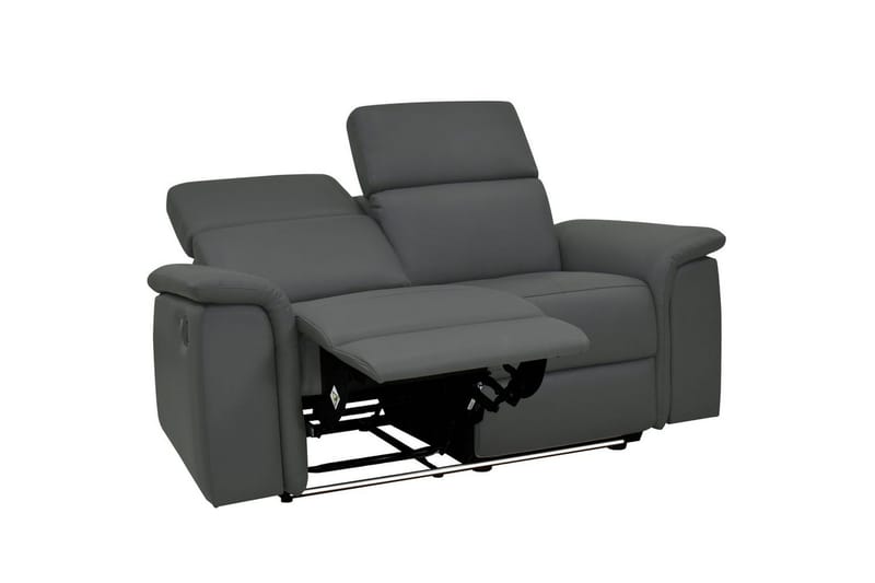 Sofa 2-seter Pareli Grå, Lær/PU, Elektrisk recliner - Grå, Lær/PU, Elektrisk recliner - Møbler - Sofaer - Skinnsofaer