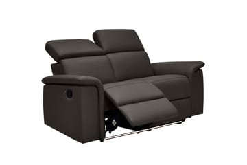 Sofa 2-seter Pareli Brun, Lær/PU, Manuell hvilestol - Brun, Lær/PU, Manuell hvilestol - Møbler - Sofaer - Skinnsofaer